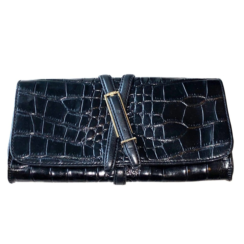Isaac Mizrahi leather clutch